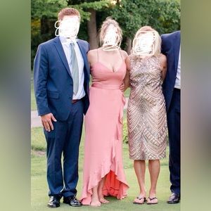 David’s bridal pink bridesmaid dress